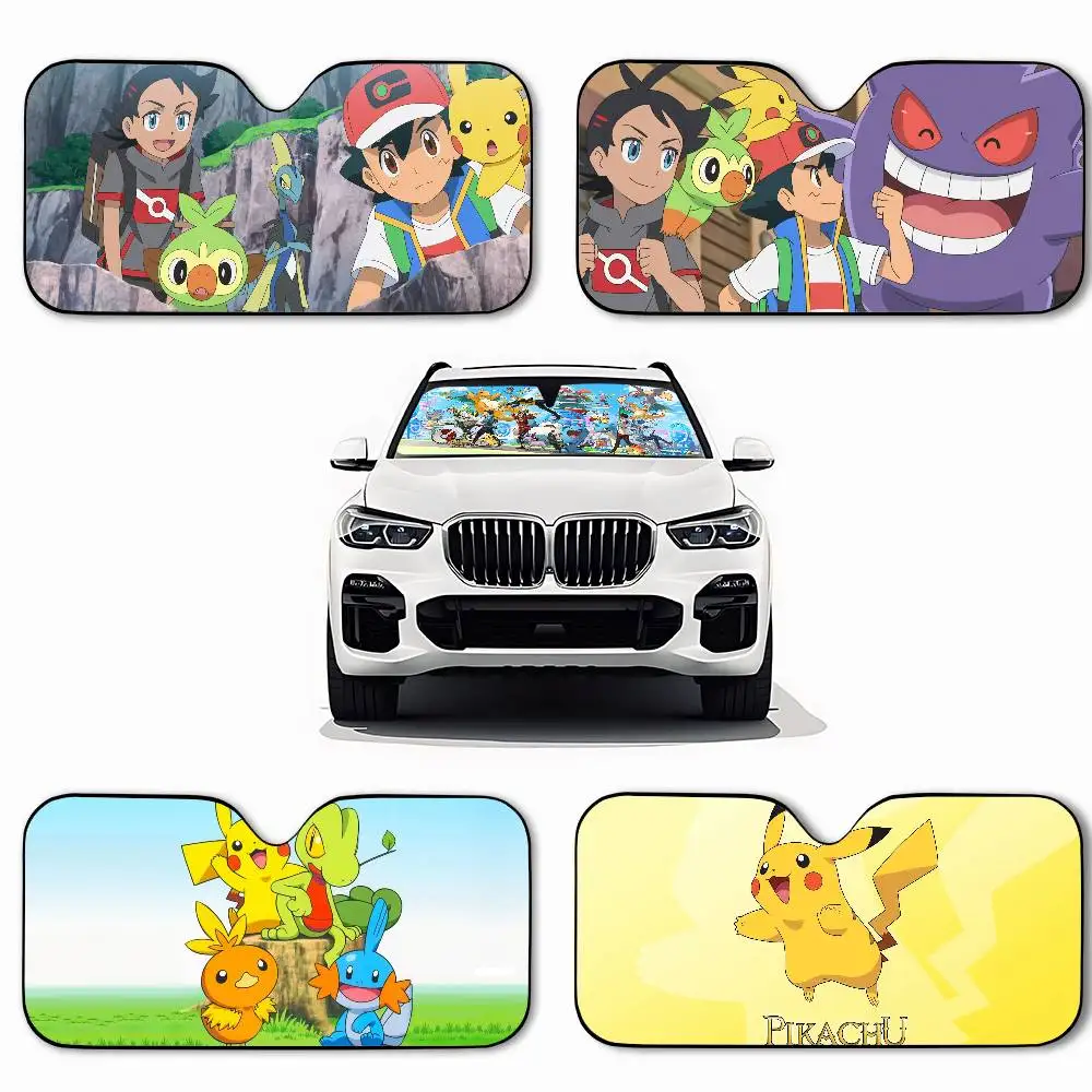 

Anime P-pokemon Car SunShade Car Sunshade Covers Cover Universal Windscreen Folding Visor