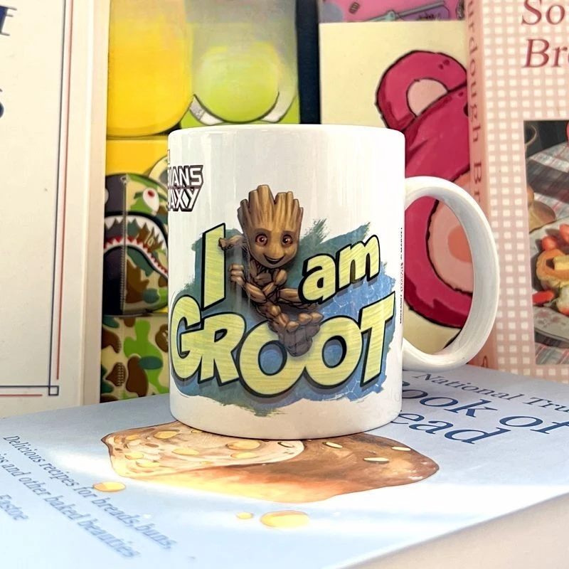 

Marvel Groot Ceramic Mug Guardians of The Galaxy Cartoon Movie Figure Creative Office Breakfast Coffee Milk Mugs Adult Water Cup