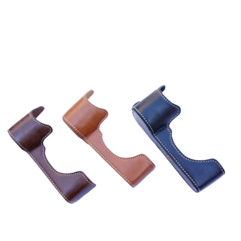 PU Leather Camera Bottom Case Half Body Set Bag For Sony ILCE-9 A9 A7 III A7R3 A7R III A7R Mark 3 Genuine Leather Base Cover