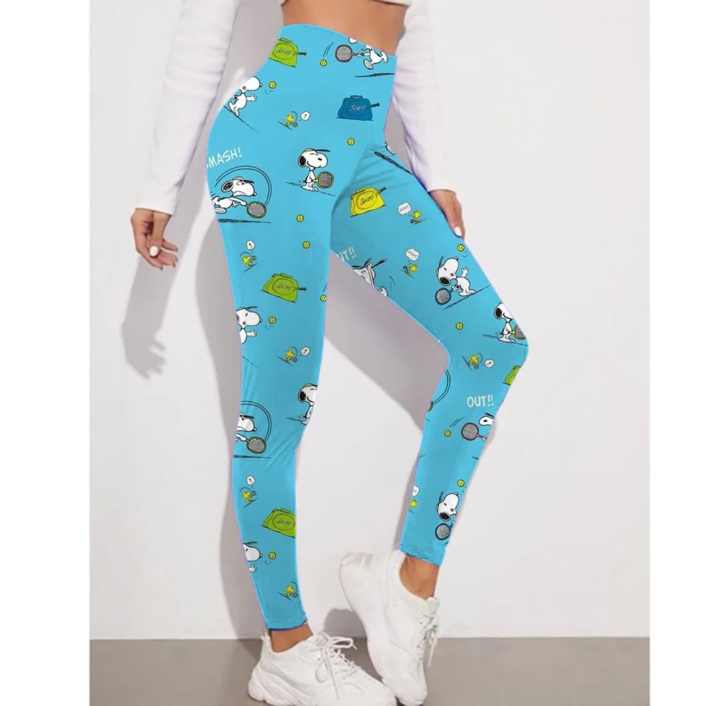 New Snoopy print Yoga Pants Sport Leggings Women Seamless High Waist Push Up Woman Tights Fitness Workout Leggins Gym Clothing