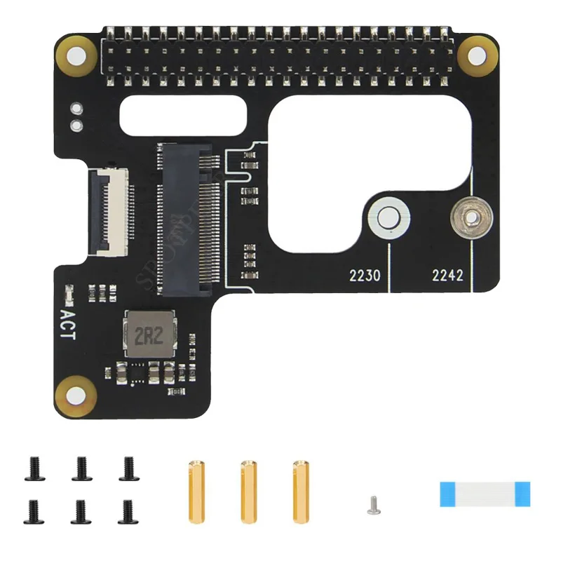 Raspberry Pi 5 PCIe to M.2 NVMe SSD Adapter X1000 For Pi5 Board HAT X1000 2242 2230