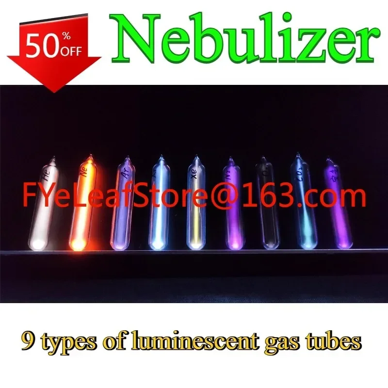 Hot sales9 kinds of gas Glass rare gas element tube collection sealed xenon inert gas luminescent tube