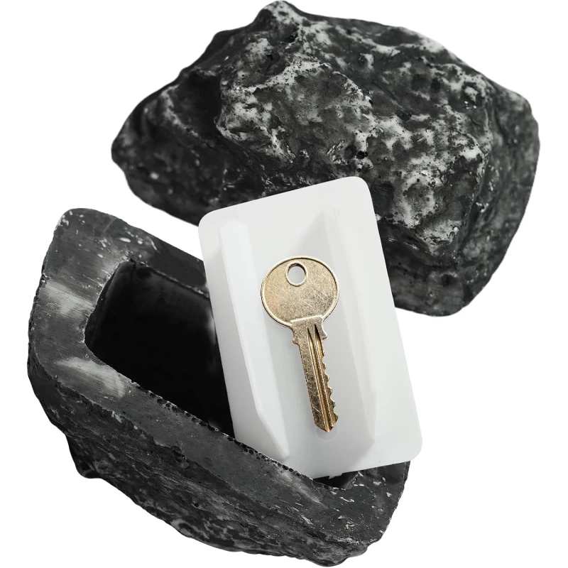 

Spare Key Hider Outdoor Rock Shape Hide a Key Outside Garden Decoration Key Hider Holder for House Outdoor Yard Patio