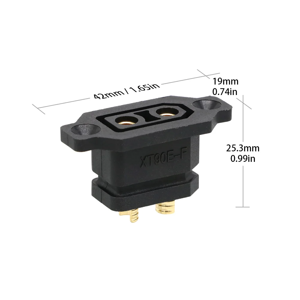 1 / 2 /5 pièces Amass XT90E-F connecteur de batterie XT90E prise femelle plaqué or XT90 connecteur montable prise jaune/noir