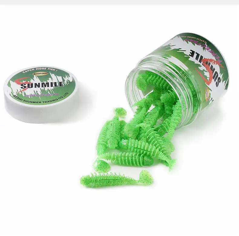SUNMILE Angeln Weiche Köder Wurm Künstliche Köder 4 cm/0,6g 20 stücke Felsen Angeln Wobbler Leurre Souple Köder Barsch Forelle Bass Köder – Detail 10