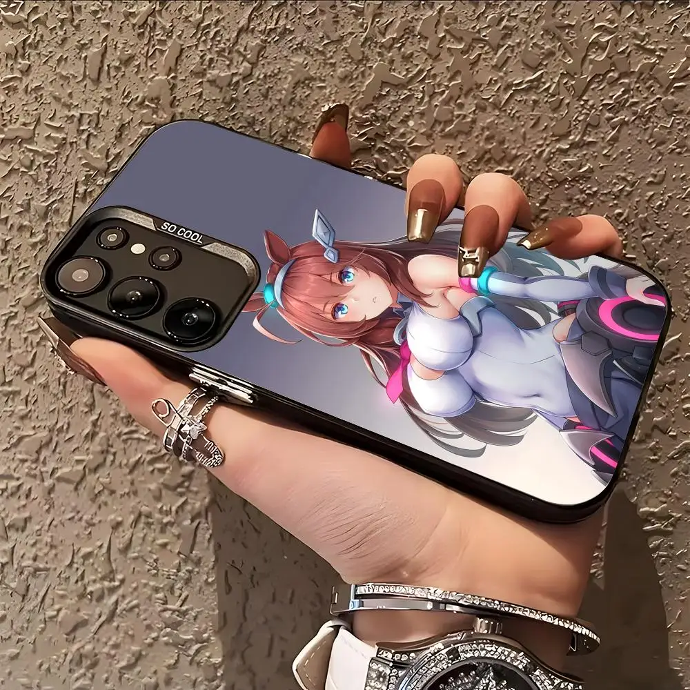 Anime Uma Musume Mihono Phone Case for Samsung Galaxy S26 S25 S24 S23 S22 S21 S20 Note20 Plus Ultra Colorful Silver Cover