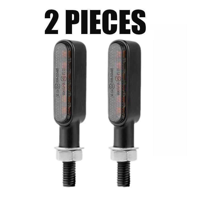 2PCS Motorcycle Turn Light Modified 3LED/6LED 12V Mini Turn Light Electric Vehicle Turn Light Retro Metal Signal Indicator Light