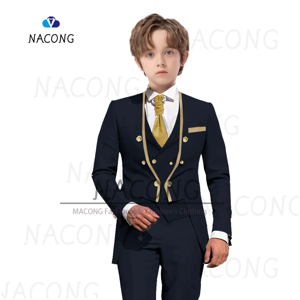 Costumes Slim Fit pour enfants, Robes de banquet, Sur mesure, Menthe, Garçons, 2T-16T, 3 pièces