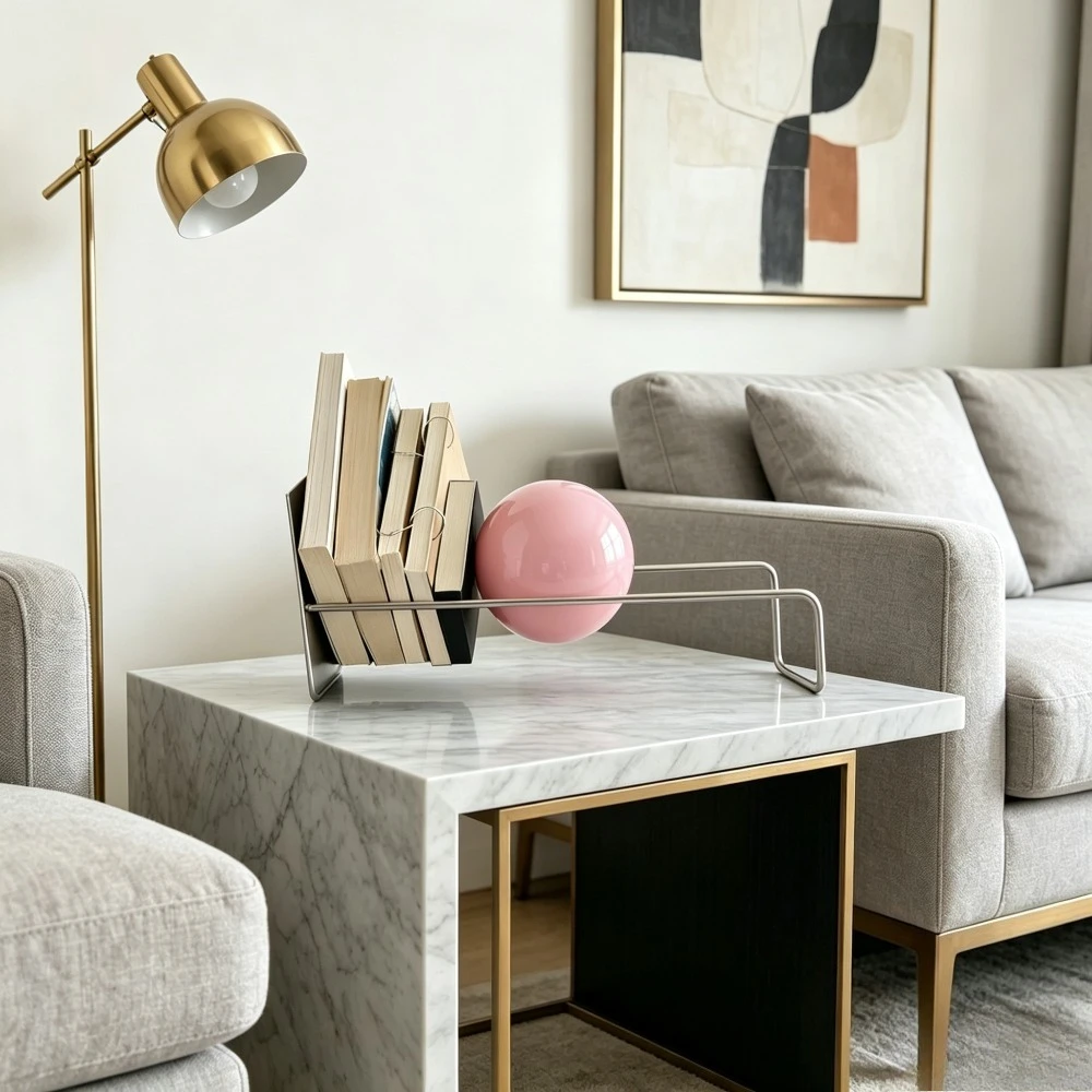 modern-pink-sphere-metal-bookend-decorative-desktop-book-rack-unique-tabletop-book-organizer-for-home-office