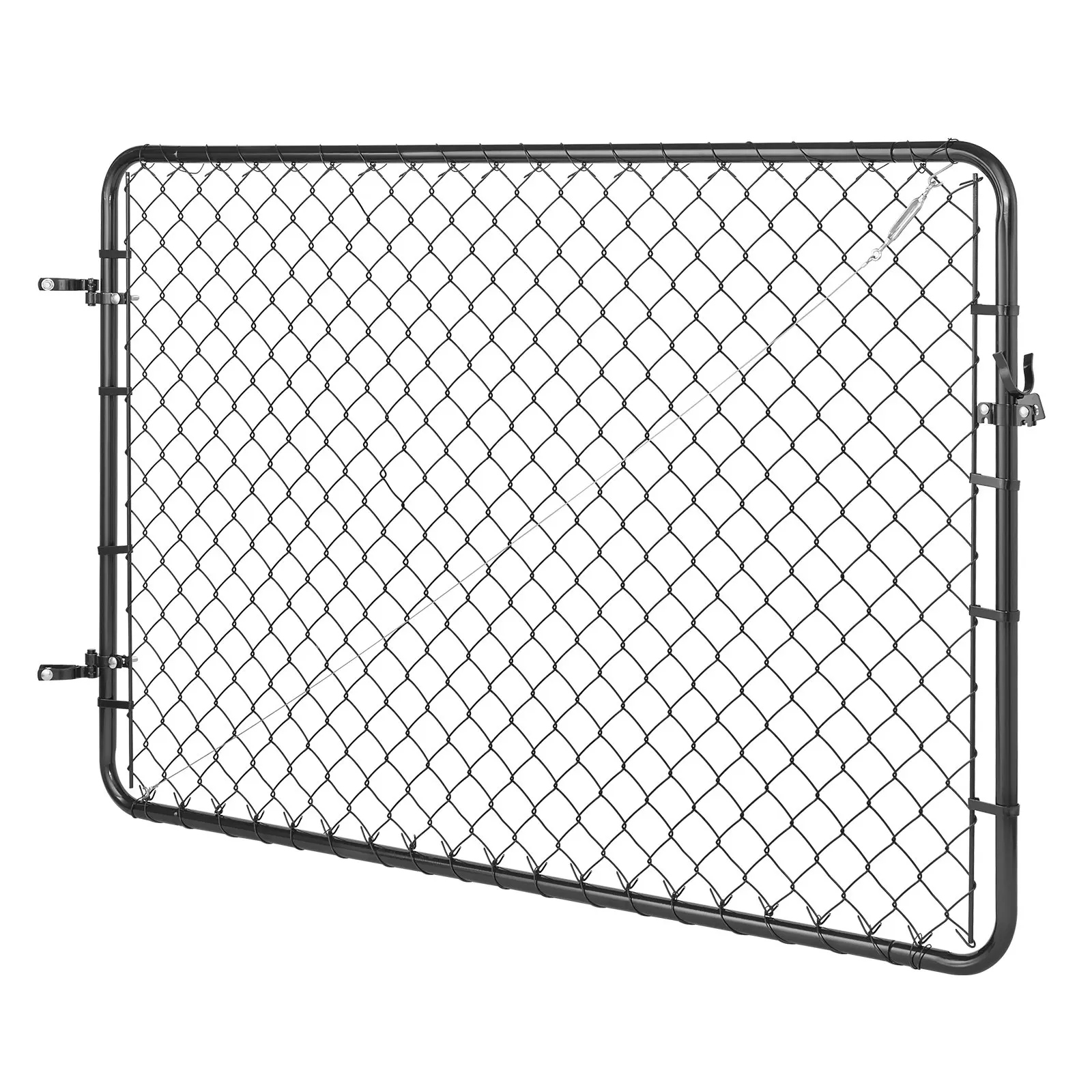 

Chain Link Fence Gate Fit 2.2-6 X 6 Ft Adjustable Garden Gate Posts Not Included