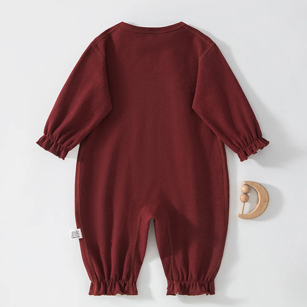 Baby Girl Jumpsuit Embrodiery Spring Autumn Christmas Newborn Clothes 1st Birthday Princess Infant Baby Long Sleeve Romper