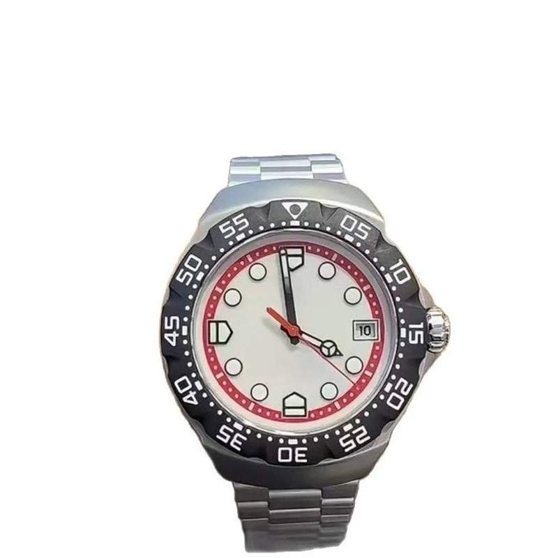 ساعة ميكانيكية أوتوماتيكية فاخرة للرجال سوار فولاذي غير قابل للصدأ كريستال الياقوت مقاوم للماء 100 متر هيكل عظمي مضيء تقويم