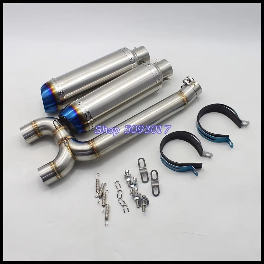 FZ6 FZ6N FZ6S FZ6 S2 FAZER Motorcycle Exhaust System with Muffler Middle Link Pipe Escape Moto for Yamaha FZ-6N FZ-6S FZ-6 04-10