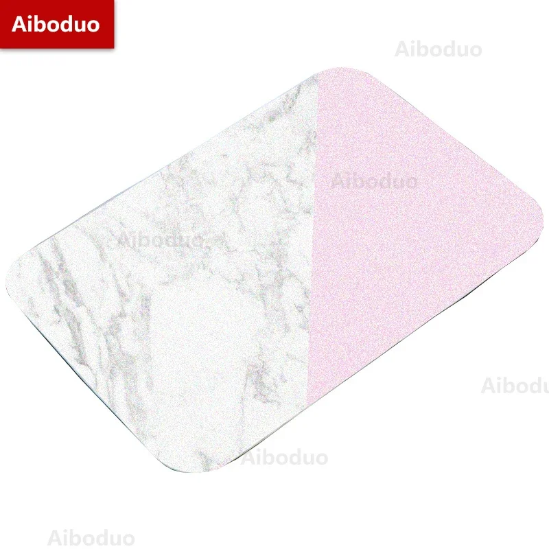 Minimalist Marble Art Style Bathroom Non-silp Door Mat Suitable for Living Room Entrance Decorations Accessories Pad Bedroom Rug