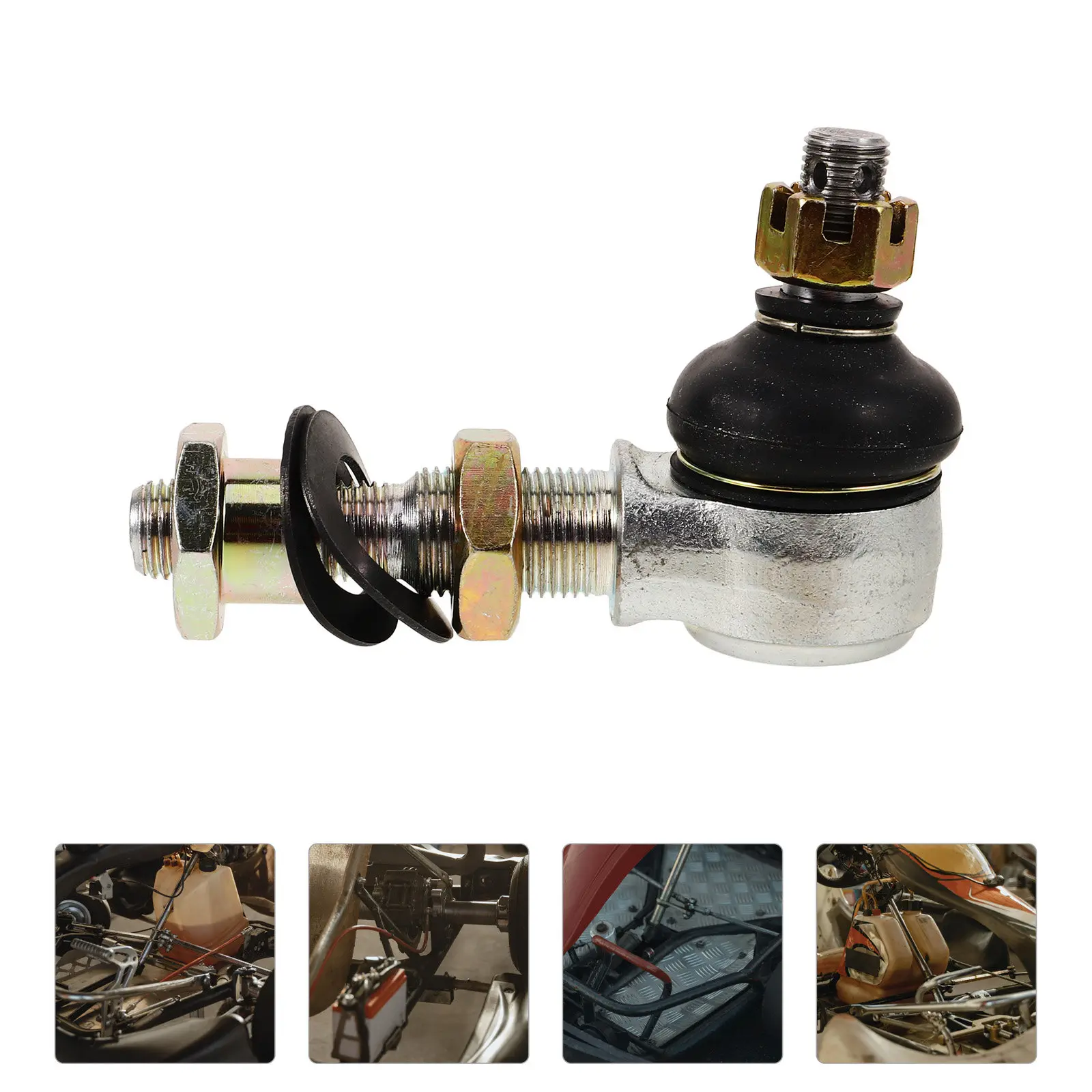 

250cc 200cc Atv Utv Gokart Ball Head Bracket Tie Rod End Link Joint Connecting Rod Durable Metal Smooth Turns Precise Handling