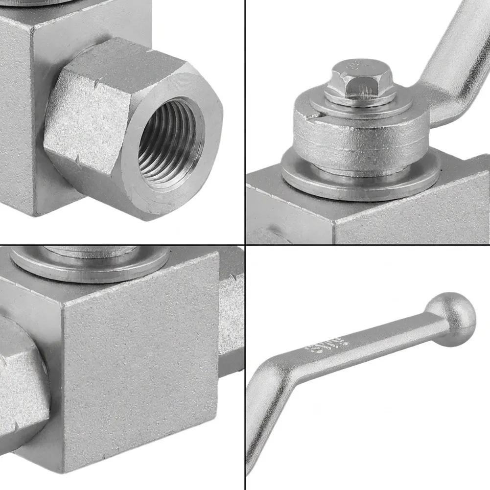 Hydraulic Ball Valve 2 Way Shut Ball Valve High Pressure 7250 PSI NPT Thread For Piping System Power Tool Accessories