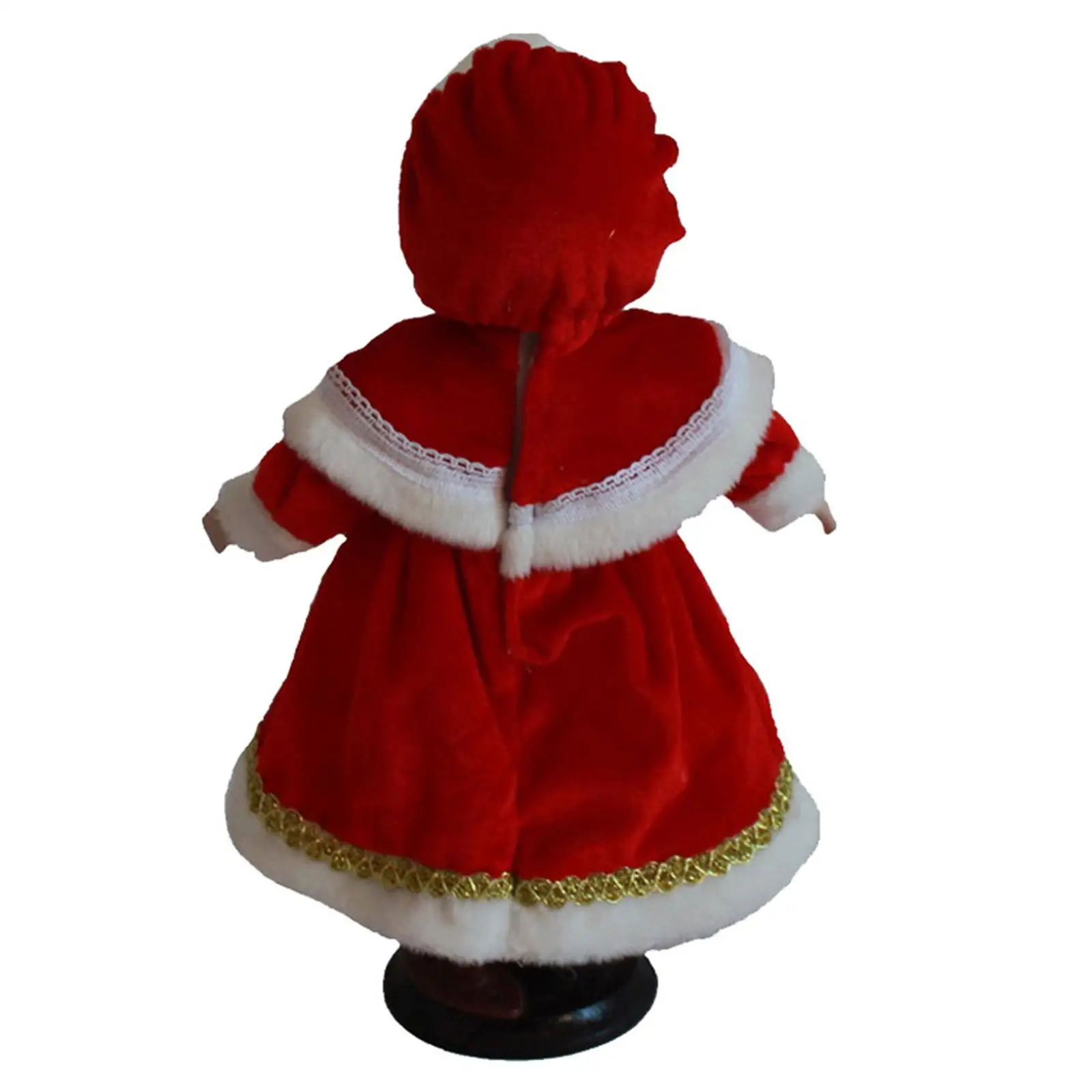 Standing Porcelain Doll Woman Figure Ceramic Collectible with Hat Long Dress Elegant Home Decoration Ornament Gift for Kids