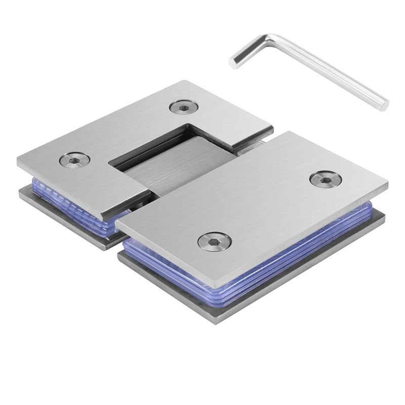 Zware 180 graden glazen deur kast vitrinekast clip glazen douchedeur scharnier vervangende onderdelen roestvrij staal gepolijst