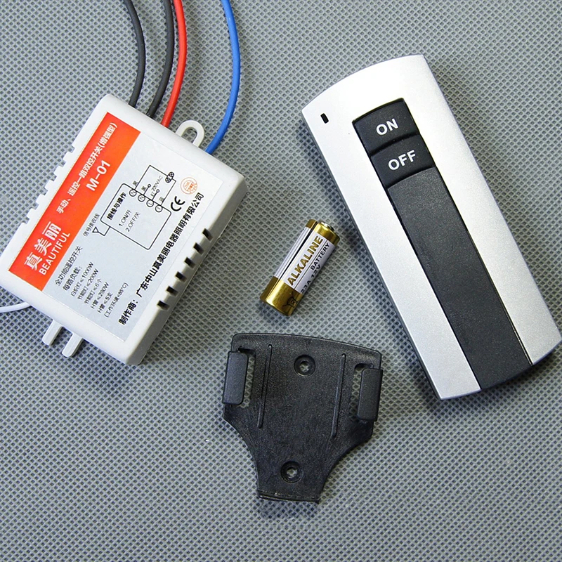Controle remoto sem fio digital ON/OFF de 1 canal 220V para interruptor de alimentação de luz