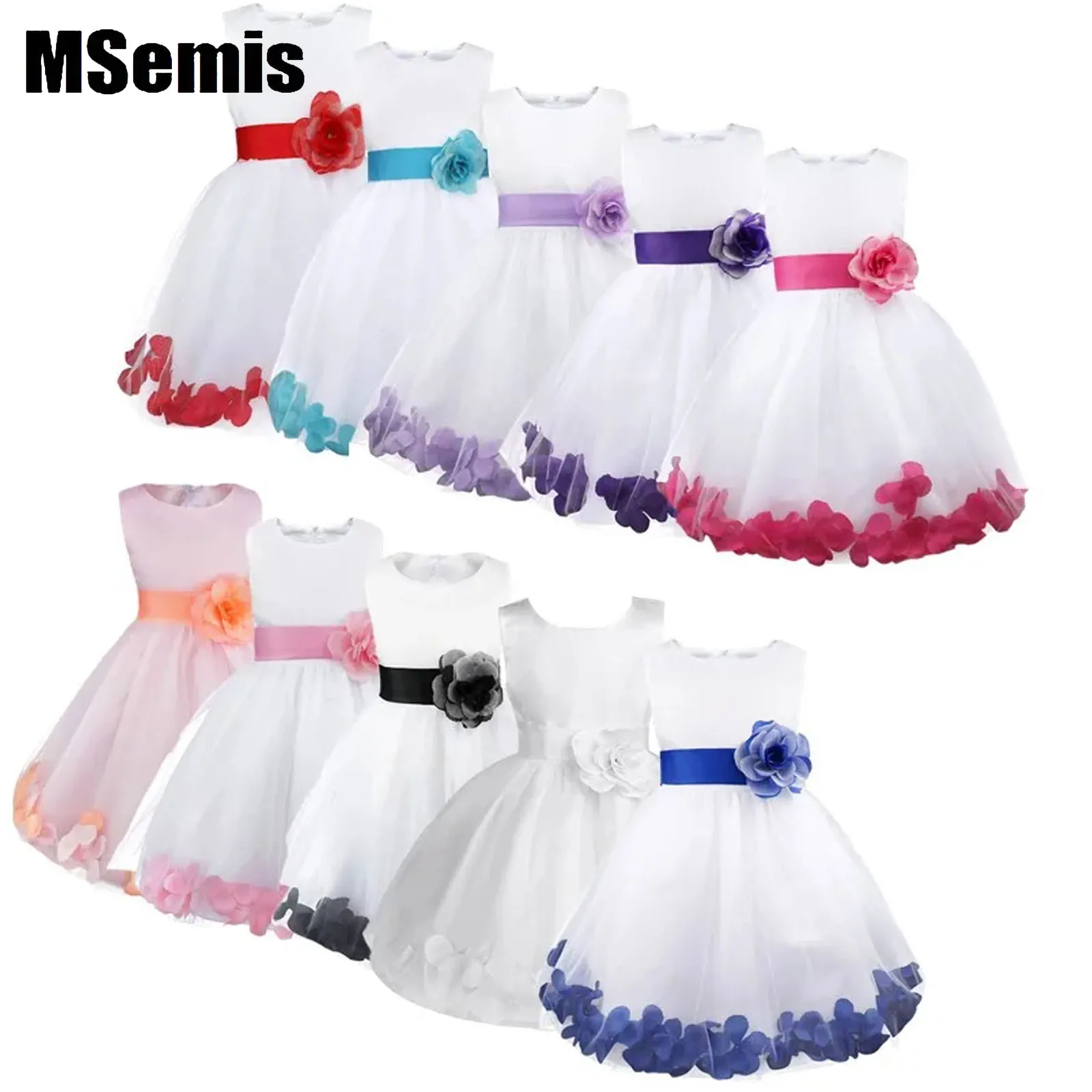 

Baby Girl Princess Dress Party Ball Gown Wedding Sleeveless Tank Dresses Kids Christmas Bridesmaid Costume Birthday Party Dress