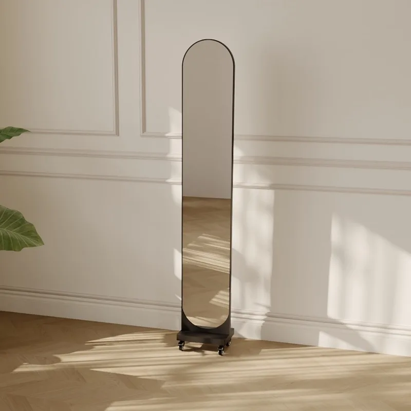 Cream wind full body mirror floor-to-ceiling home living room bedroom Nordic advanced light luxury high definition explosion-pro