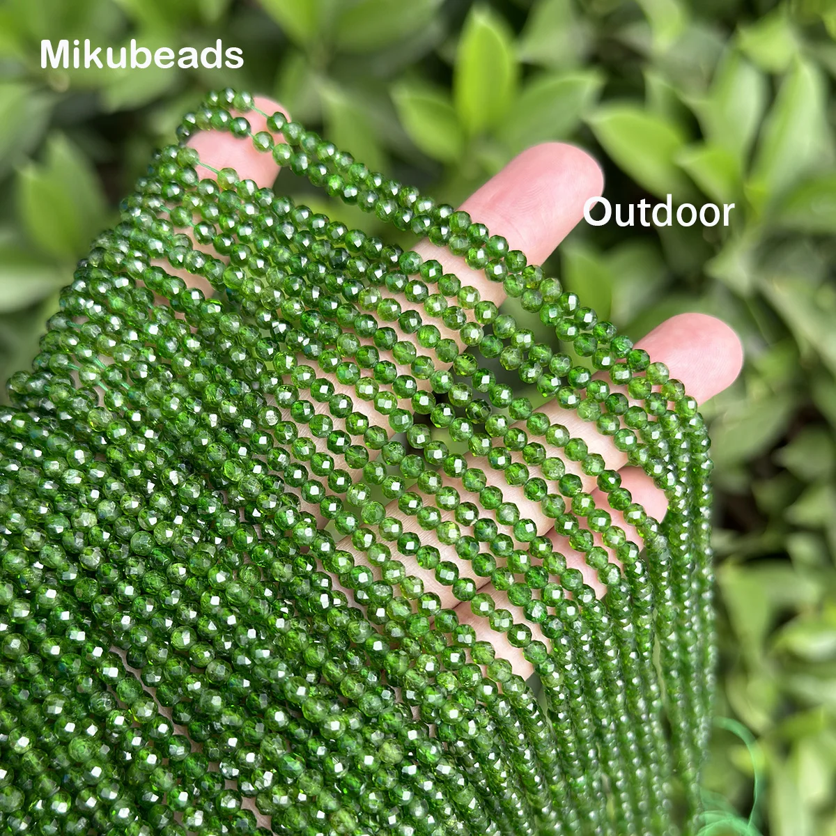 Wholesale Natural 3.5mm 3A Diopside Faceted Round Loose Beads For Jewelry Making DIY Bracelets Necklace Gift