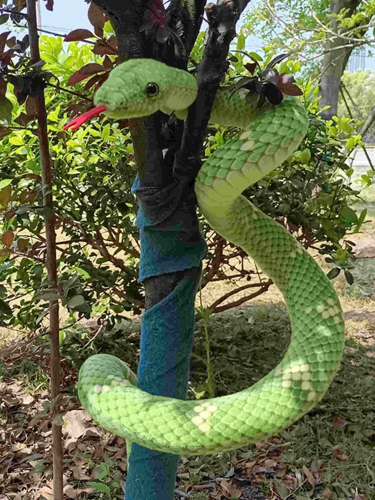 

Realistic Plush Snake Toy Decorative Fake Boa Animal Model Ornaments Props Children's Birthday Gifts Soft Stuffed Dolls