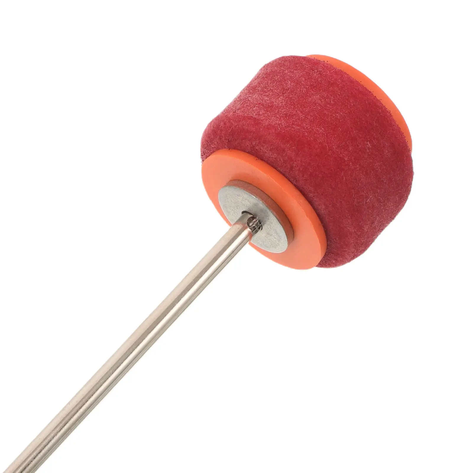 Felt Heavy Duty Red Orange Kick Drum Beater Head Jazz Drum Pedal Replacement Stage Studio Percussion Accessories