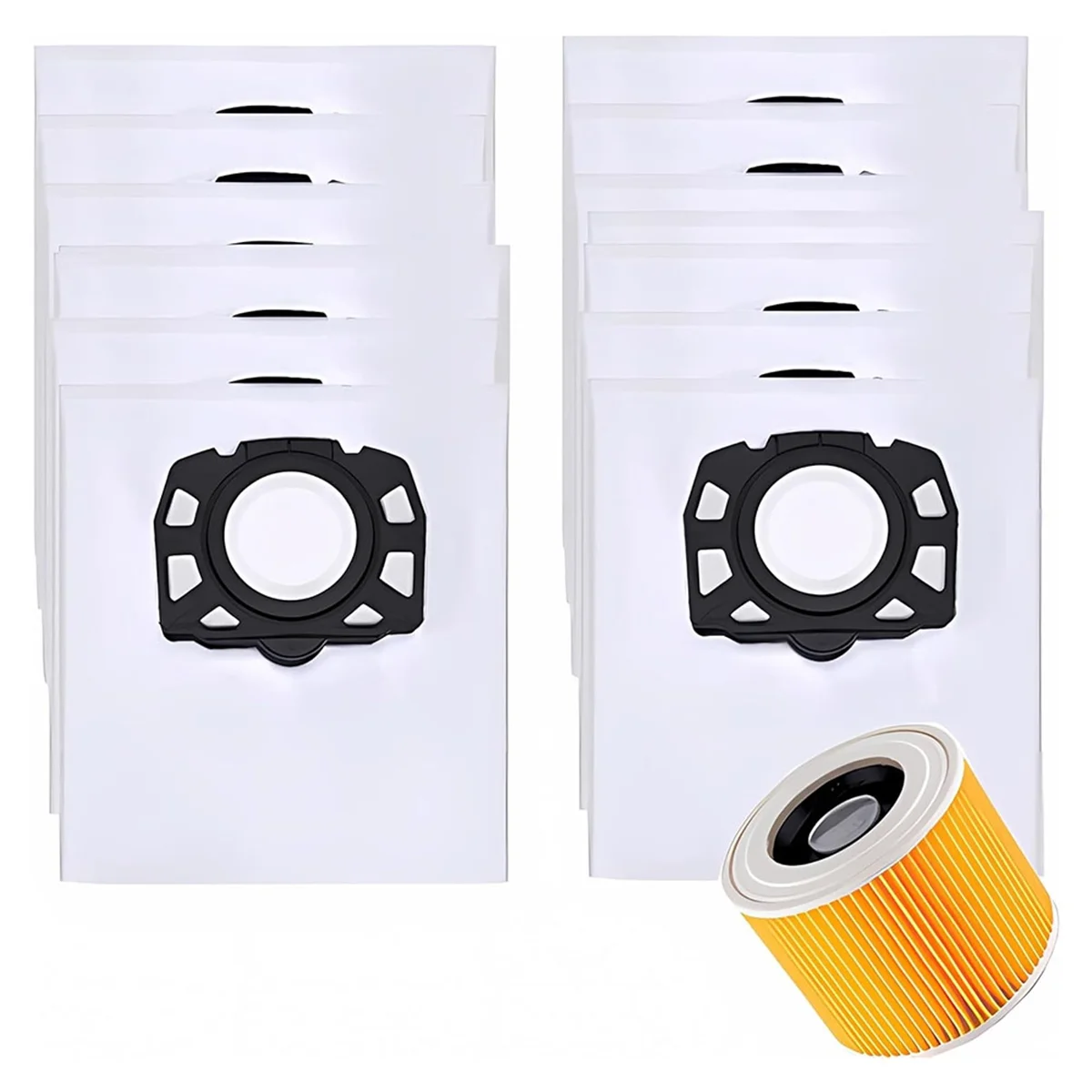 

Vacuum Cleaner Bags Filter for Karcher KFI 357,WD2 Plus,WD3, KWD 1-3, Vacuum Cleaner Replacement Parts 2.863-314.0