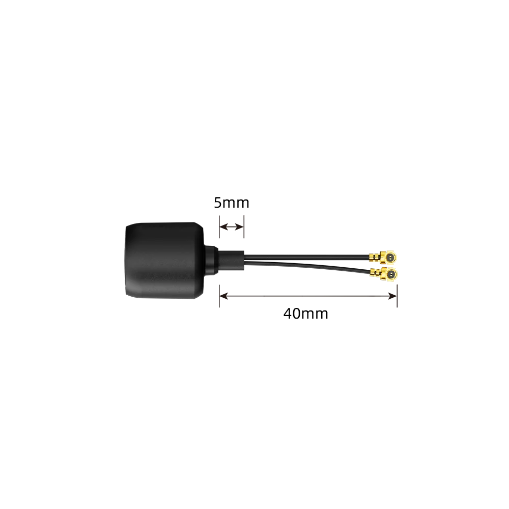 FlyFishRC Dual-Band-Antenne 5,8 GHz/2,4 GHz UFL 40 mm/95 mm/145 mm LHCP Fernantenne kompatibel DJI O3 für FPV RC Drone – Detail 4