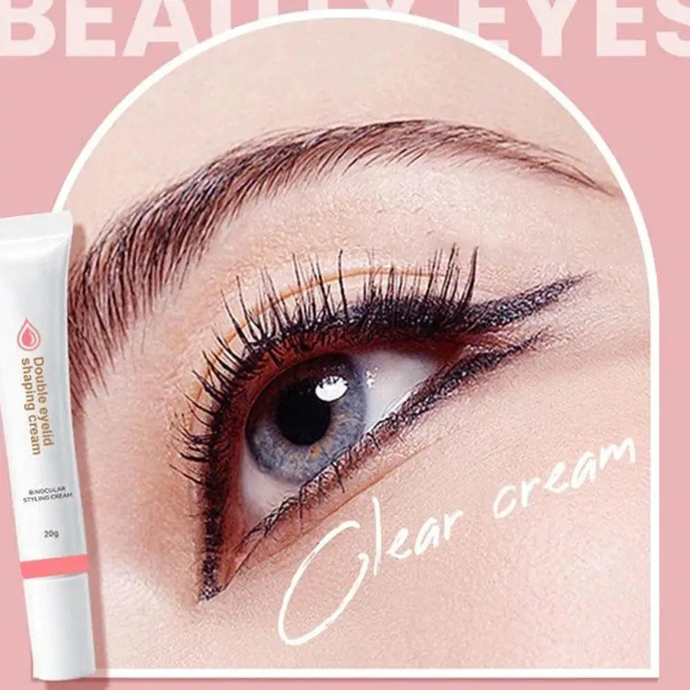 20g artefak kelopak mata ganda, alat Makeup pembentuk besar mata krim alami tidak terlihat mulus V2L2