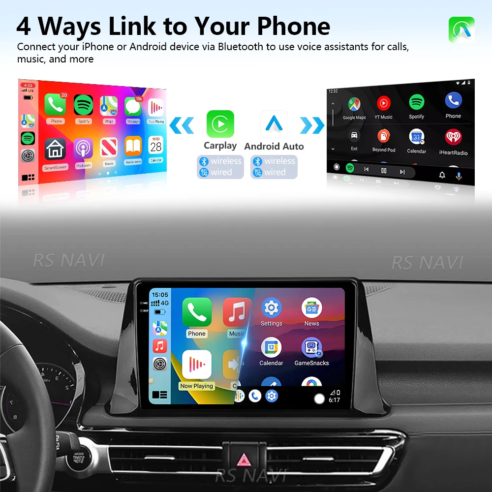 Android 16 For KIA Seltos 2016-2020 Carplay Auto Car Radio Player Plug and Play GPS Multimedia Stereo BT Snapdragon DVD GPS view 3