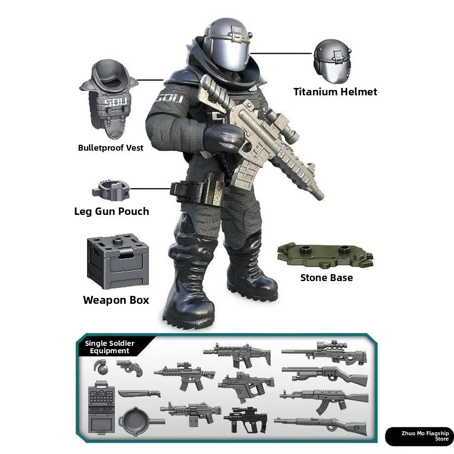 نموذج طائرة عسكرية مفصلية مجمعة للقوات الخاصة، ألعاب نموذجية للدبابة، قطع تركيب للهواة والمقتنين #3