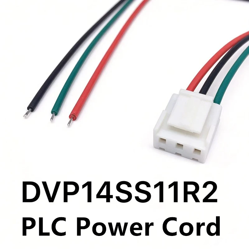 1Pcs DVP14SS11R2 Delta PLC Power Cord 24V Power Cord 3Pin Power Cord 3.96 VH3Pin 50CM/100CM