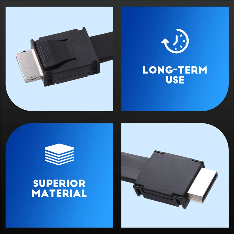 

Practical-F9934 PCIE 4.0 X4 SFF-8611 Male To Male Oculink Extension Cable For External GPU Dock Graphics Card For F9G-BK7