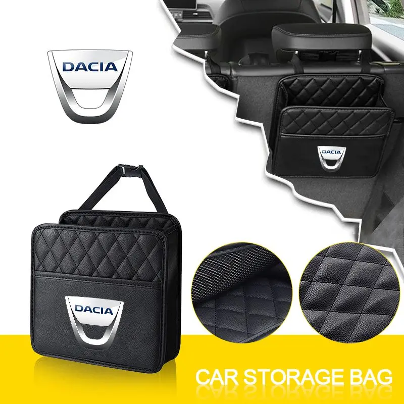 Car Storage Bag Multi-function Seat Back Storage Pocket Suspension For Dacia Duster Logan MCV Sandero Cilo Stepway Dokker Lodgy