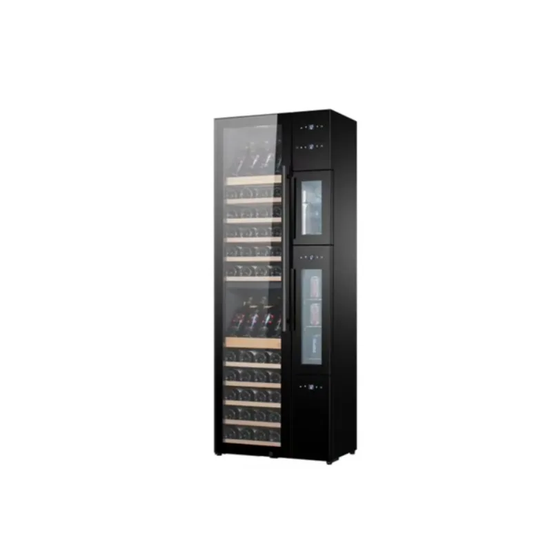 Built in 64 Bottles Wine Cellar Cooler Refrigerator Fridge and Wine Glass Sterilizer