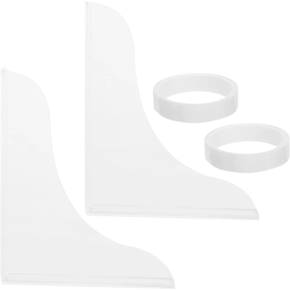 

Angoily 2 шт. брызговики для душа для ванны, раковины, водозащитный барьер, клейкая лента, прозрачный угловой дизайн для брызг