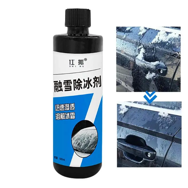 

500ml Car Deicer Spray Windshield Ice Remover Auto Ice Melting Spray Defrosting Defogger Auto Deicing Spray Agent Snow Remover