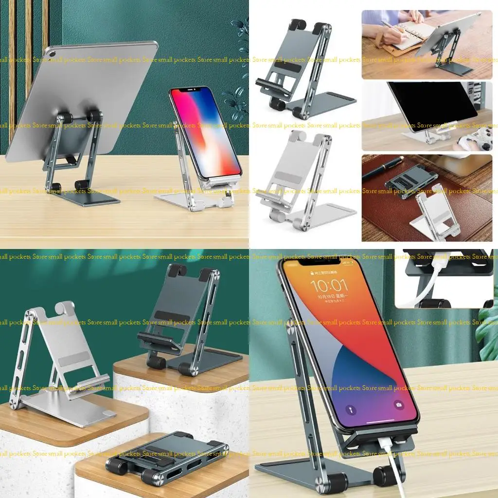 

R1WD Portable Phone Holder Phone Stand Desktop Holder Aluminum Alloy Bracket phone Holder forWatching Video for4-12.9in Phone