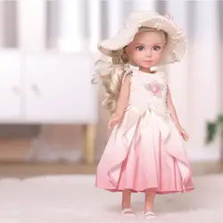 Muñeca de princesa de vinilo completa con ropa para niña, Linda muñeca hecha a mano, Juguetes DIY para niña, regalo para Amiga, 14 pulgadas, 34cm, 1/6 BJD