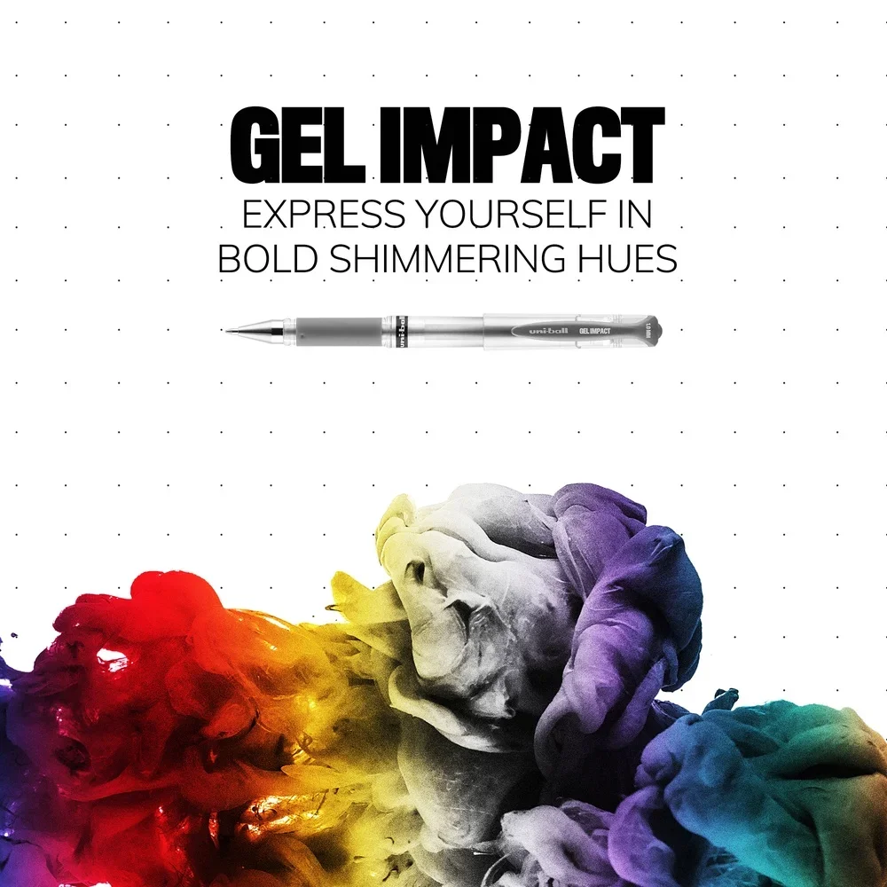 أقلام جل إمباكت بولد بوينت 1.0 ملم حبر متنوع 3 قطع