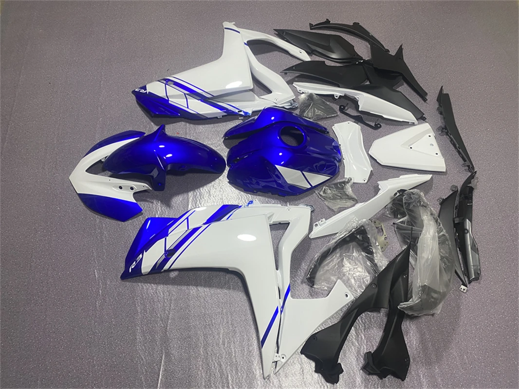 Injection Fairings for R3 2015 - 2017 R25 2016 Complete Panels 15 16 17 ABS Plastic Panels Kit Body Work Light Blue and white