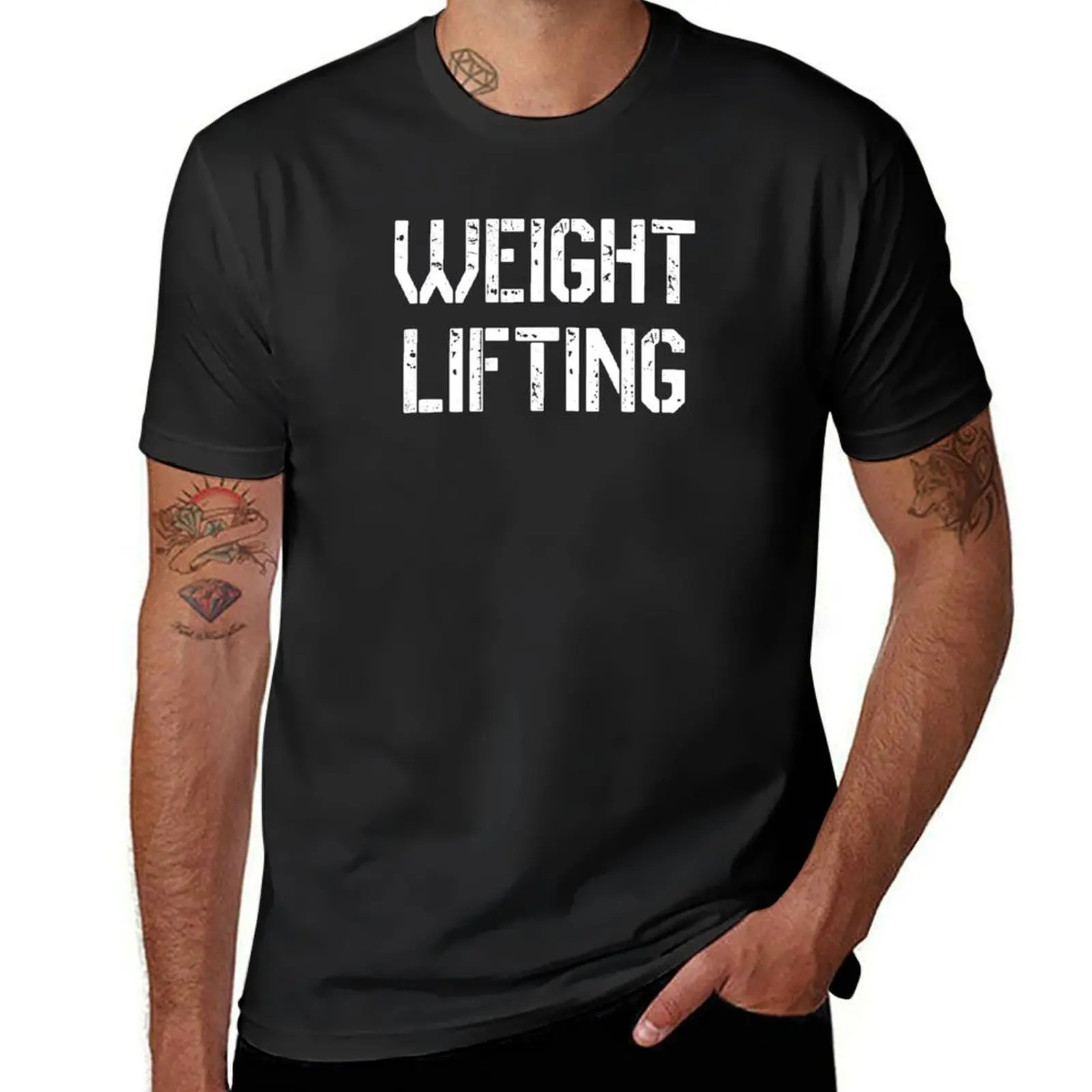 weight lifting T-Shirt anime clothes customs mens clothing