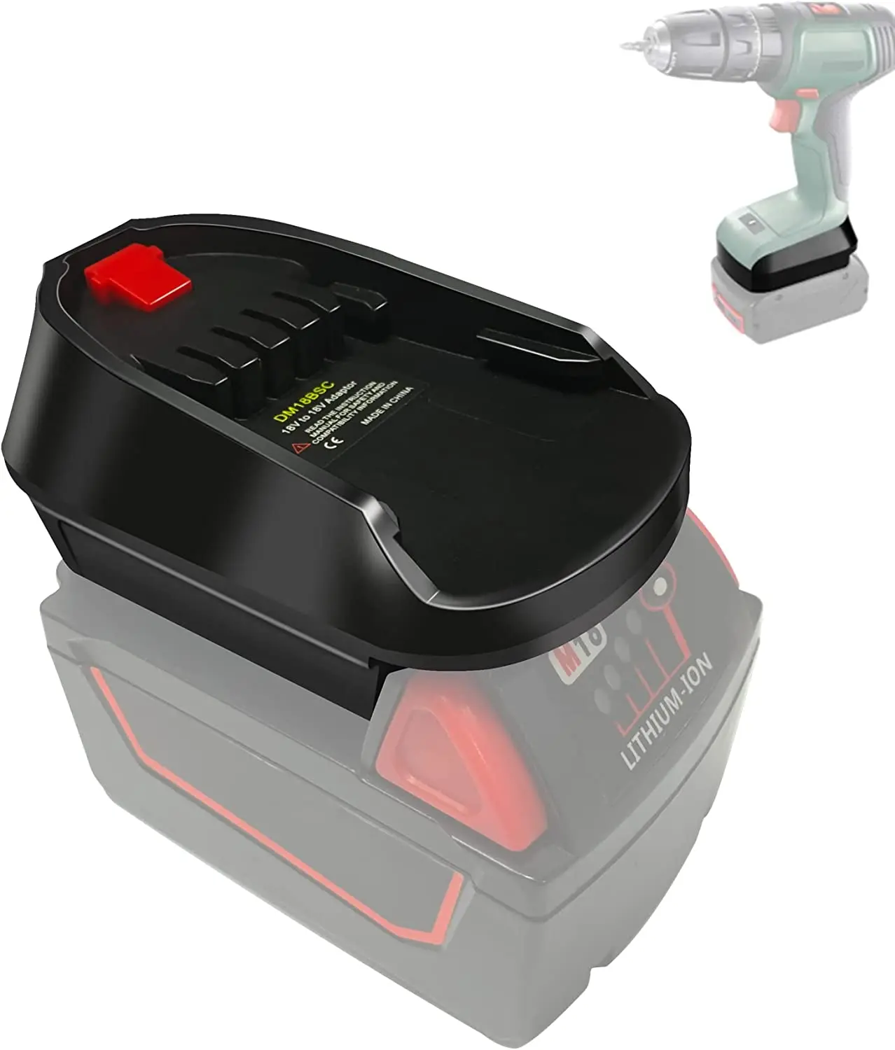 Adattatore batteria DM18BosC per batteria agli ioni di litio Dewalt 20V Max e Milwaukee 185V a batteria agli ioni di litio Bosch 18V PBA