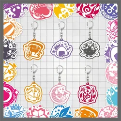 Anime Hololive Figures Keychain Shirakami Fubuki Natsuiro Matsuri Gown Acrylic key ring Akai Haato Gifts