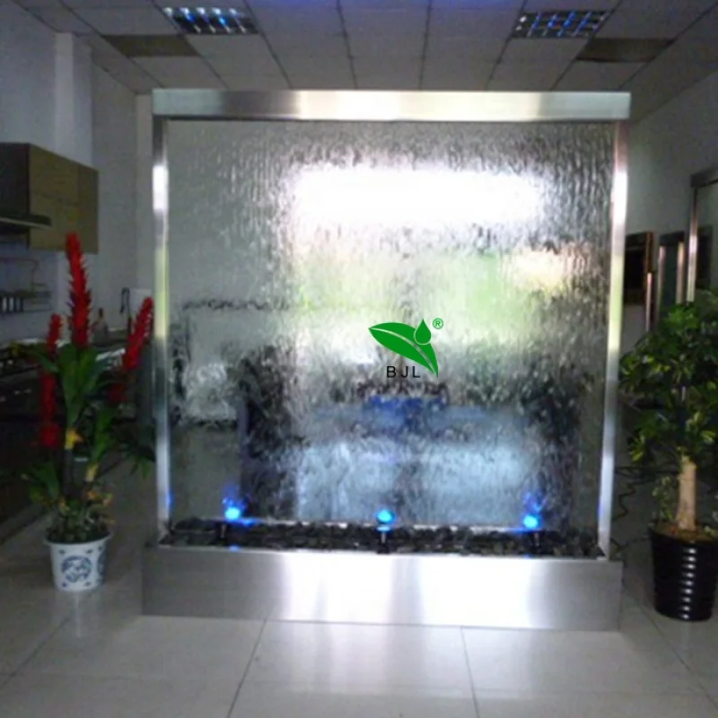 (customized)customized decoration LED lighted glass waterfall fountain room dividers