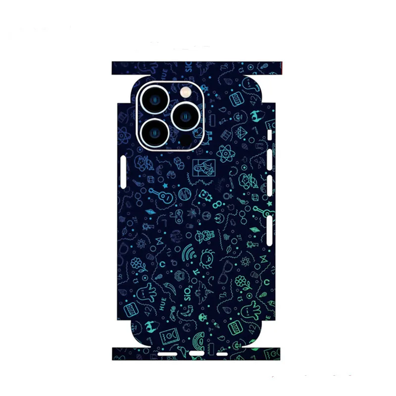 For iPhone17 16 14 13 Pro Max 12 Mini 15 Colorful 3M Film Wrap Stickers Cases Back Cover Decal Skin 3M Film Protector Sticker