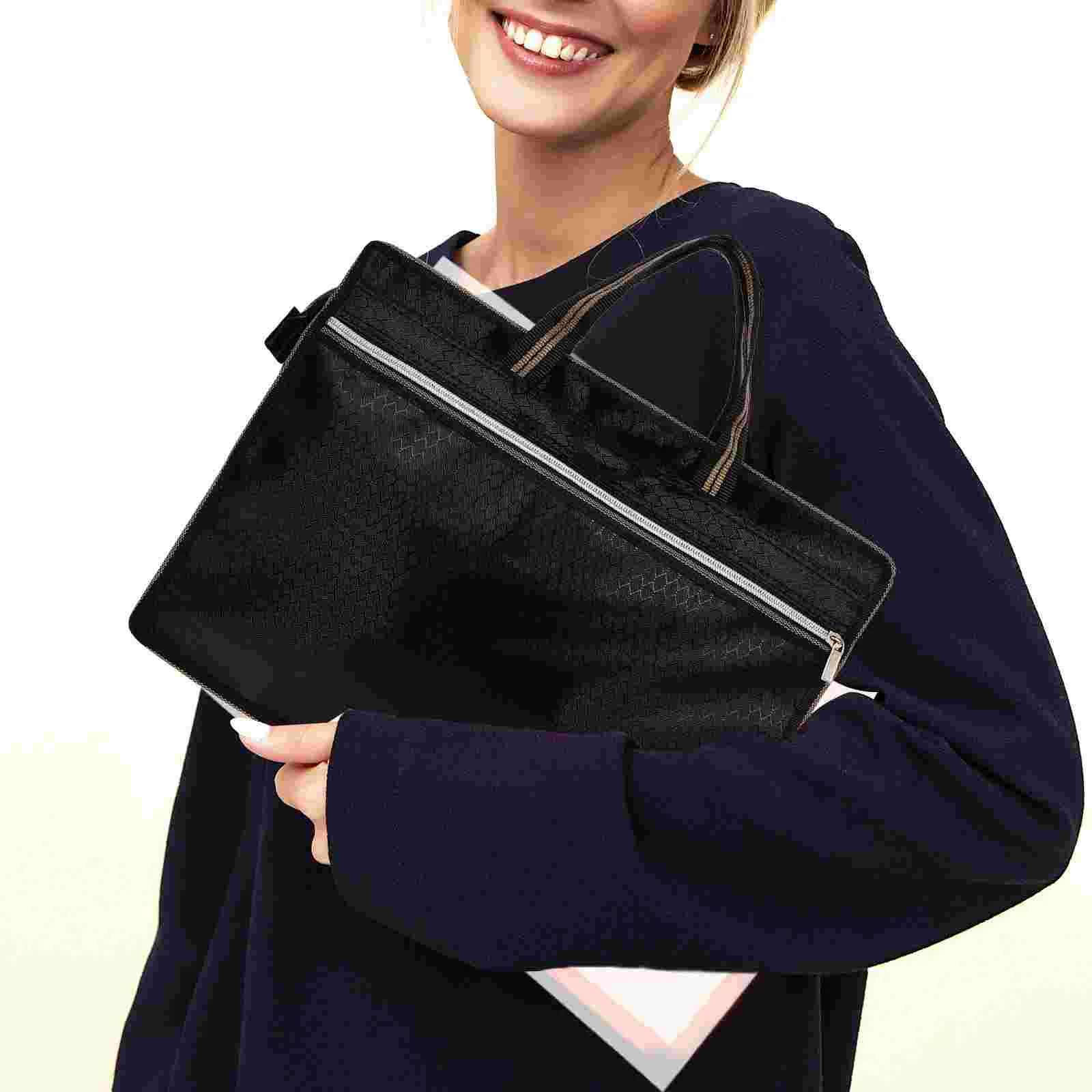 Aktenpaket Handtasche Oxford Stoff Ordner Büro Leinwand Umschlag Dokument Aluminiumlegierung Brieftaschen Studententasche