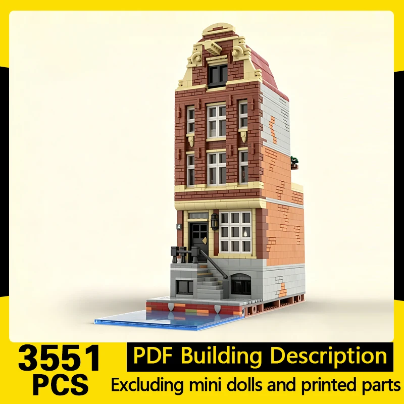 

City Street View Model MOC Building Bricks Italian Restaurant Modular Technology Gifts Holiday Assemble Children Toys Suit